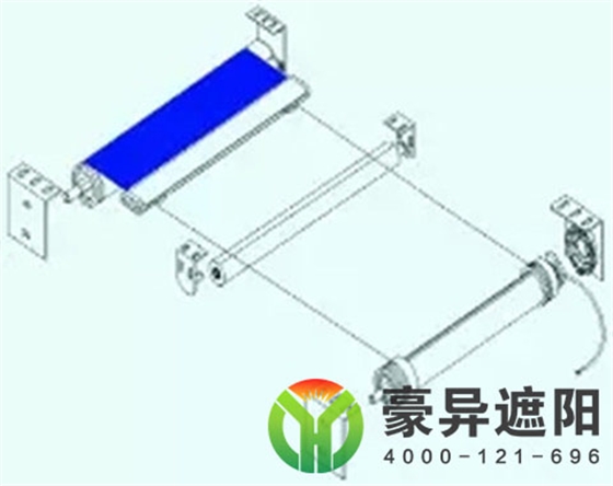 FTS電動(dòng)天棚簾結(jié)構(gòu)圖,電動(dòng)天棚簾,電動(dòng)遮陽(yáng)簾,豪異遮陽(yáng),4000-121-696